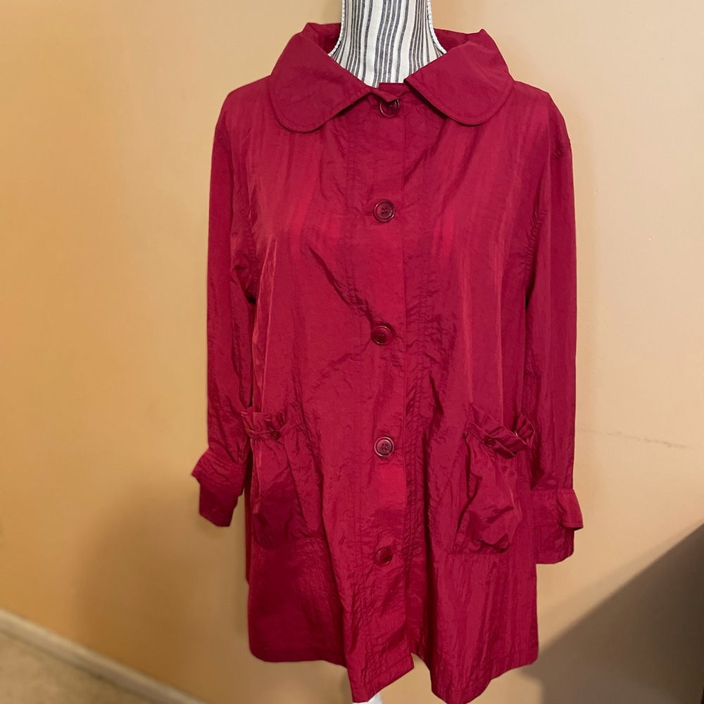Red, very cute rain jacket